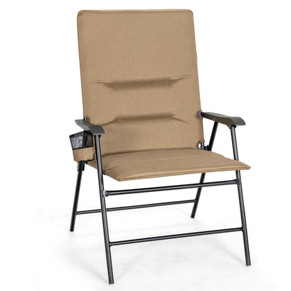 Padded Folding Chair Portable Camping Chair Outdoor Dining Chair Garden Patio