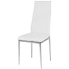 Set of 6 Modern Dining Chairs Padded Seat Kitchen Chair With Silver Steel Legs