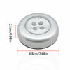 4pcs LED Touch Push Button Light Self-Stick on Battery Powered Cabinet Spot Lamp