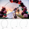 Round Metal Wedding Arch Frame Moongate Base Garden Arbor Flowers Balloon Stand