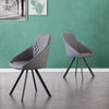 Set of 2 Faux Leather/Suede Dining Chairs Metal Legs Reception Restaurant Chair