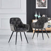 2/4PCS Dining Chairs Set Velvet Padded Seat Metal Leg Kitchen ArmChairs Office