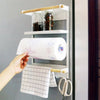 Refrigerator Side Shelf Fridge Hanging Rack Seasoning Organizer & 2 Towel Holder