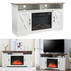 Fireplace TV Stand for TVs up to 73 Inches With Electric Heater Insert LED Flame