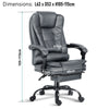 Executive Office Chair Racing Swivel Computer Gaming Chair Recliner w/ Footrest