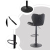 Adjustable Bar Stool x2 Gas Lift Kitchen Stool Frosting Base Swivel Faux Leather