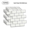 10Pcs Peel and Stick Wall Stickers Tile Effect Self Adhesive Kitchen Living Room