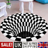 Round 3D printed Vortex Illusion Anti-slip Living-room Rug Carpet Floor Door Mat