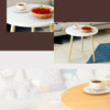 Solid Wood Round Coffee Snack Table Bedside Sofa End Tables For Living Room Deck