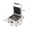 1800W Grooved Panini Press Ribbed Grill Toaster Sandwich Commercial Machine