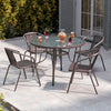 3-7 Pieces Garden Bistro Patio Furniture 60-150cm Table Chair Coffee Dinner Set