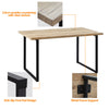 Rectangle Dining Table MDF Top Black Metal Legs Study Desk Workstation 120x80cm