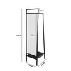 Clothes Hanging Rail Rack Full Length Mirror Standing Hat/Shoes Storage Stand