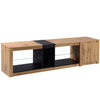 180 cm TV Stand Modern Entertainment Sideboard Wood Cabinet Unit w/ Glas Shelves