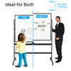 90 x 120CM Double Side Mobile Magnetic Whiteboard Adjustable Dry Erase Board