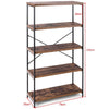 4 Tier Bookshelf Industrial Storage Rack Home Office Display Rack Freestanding