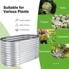 Outdoor Metal Raised Garden Bed Oval Elevated Flower Herbs Planter Growing Box