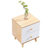 2White Drawers Storage Wood Bedside Cabinet Nightstand Small Side Table Bedroom