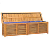 Garden Storage Box with Bag 200x50x53 Solid Wood Teak S7G8