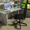 Home Office Chair Leather Computer Chair Adjustable Study Chair with Arms Black