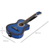 38in Beginner Acoustic Electric Cutaway Guitar with Case Premium Gloss Finish