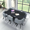 White Wooden Dining Table & 6 Chairs Retro ..