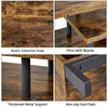 Industrial TV Table Wood TV Stand Console Cabinets with Shelves for Living Room