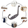 10 x Classic Antique Industrial lron Style Double Zinc Alloy Hanger