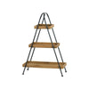 103cm Industrial Triangular 3 Tier Wood Shelf Metal Frame Display Ladder Shelf