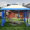 4 x 4m Pop up Outdoor Garden Gazebo Canopy Party Tent Patio Shelt 2-Tier Roof
