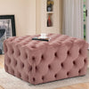 Square/Round Coffee Table Chesterfield Footstool Pouffe Upholstered Bench Seats
