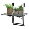 Hanging Storage Rack Folding Table Planter Balcony Flower Hanging Holder Outdoor