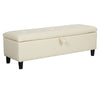 Faux Leather Storage Ottoman Seat Stool Bench Chest Toy Box Pouffee Footstool UK