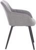 Kitchen Dining Chair with Arms and Backrest for Bedroom Living Room, Linen