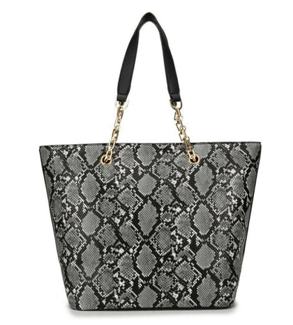 Snake Print Large Tote Bag Womens Ladies Shoulder Handbag Snakeskin Animal