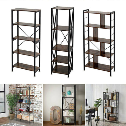 Industrial Ladder Book Storage Shelf Plant Stand / Bedside End Table Nightstand