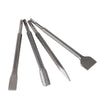 4 PIECES SDS CHISEL SET FOR HAMMER DRILL FLAT POINTED GROOVE GOUGE 250mm MASONRY