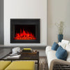 Black 28'' Electric Fire Fireplace LED Flame Effect Burning Wall Insert/Standing