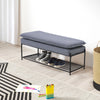 Upholstered Bench Shoe Storage Organizer Cushion Window Seat End Stool Hallway