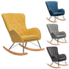 Rocking Chair w/Wood Curved Legs Padded Seat Rocking Rocker Lounge Leisure Chair