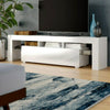 Modern TV Unit Stand Cabinet White Sideboard High Gloss Door Matt Body LED Wood