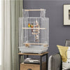 Small Bird Cage Travel Parrot Cage with Open Top&Toy for Budgie/Canary/