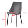 2 pcs Grey Velvet Dining Chairs Kitchen Dining room Restaurant Chair New Design