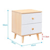 2White Drawers Storage Wood Bedside Cabinet Nightstand Small Side Table Bedroom