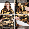 Hoodie Blanket Reversible Oversized Ultra Plush Sherpa Giant Hooded Sweatshirt