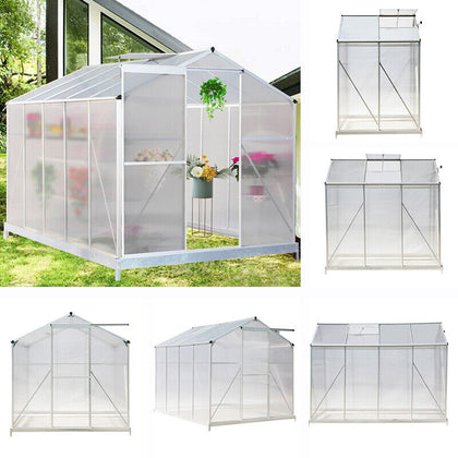 Outdoor Walk-In Greenhouse PVC Garden Plant Flower Grow Green House Aluminium