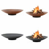 60-120cm Fire Pit Corten Steel Log Burner Bowl Bonfire Outdoor Heater Black Rust