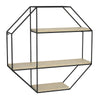 Wall Mounted Geometric Octagon Floating Shelf Storage Rack Living Room Bedroom
