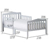 White Toddler Wood Bed Frame Childrens Kids Junior Bedframe Bedroom Furniture