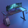 Strong T-Shaped Gaming Desk Writing Table 120cm with Cup Holder Headphone Holder